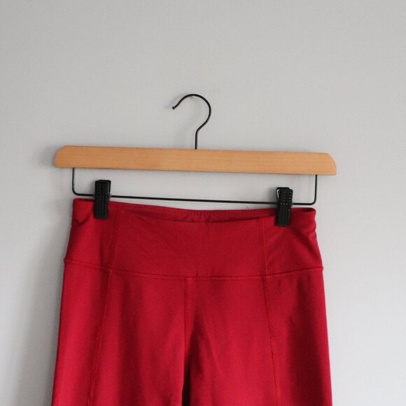 Lululemon Womens Pink Tight Stuff Sz 4 Scalloped Active Crop Run Leggings | 31" - Picture 4 of 11